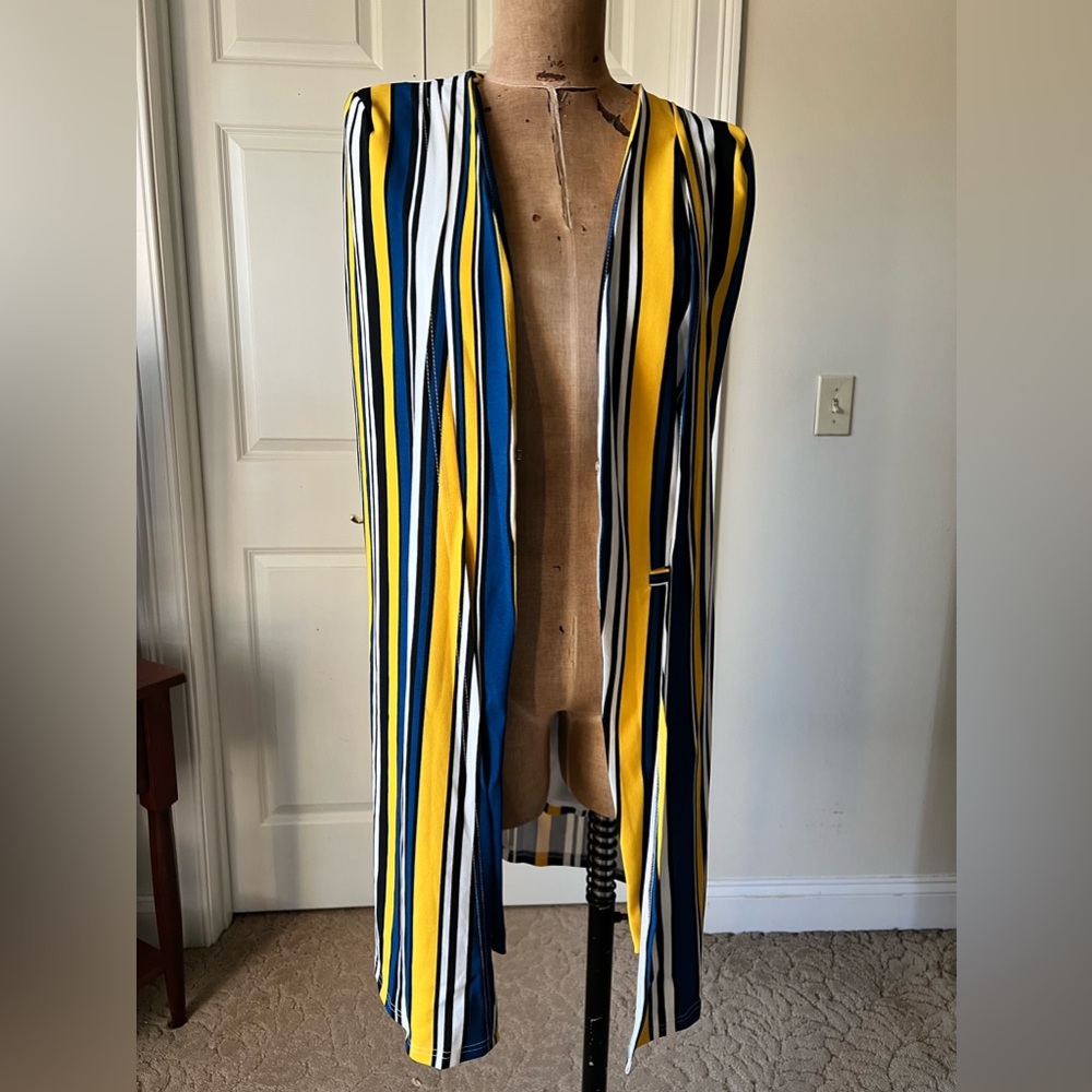 Stripe Cape Blazer